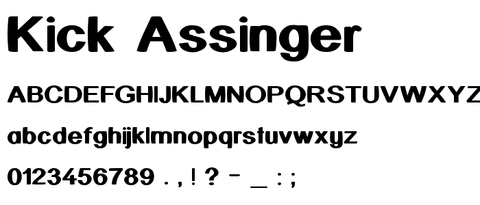 Kick Assinger font